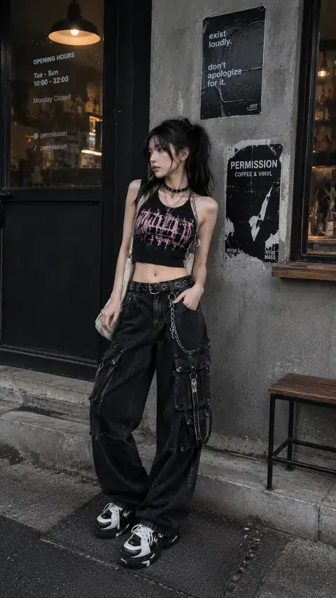 Outfit nữ Punk / Grunge – LOOK #60