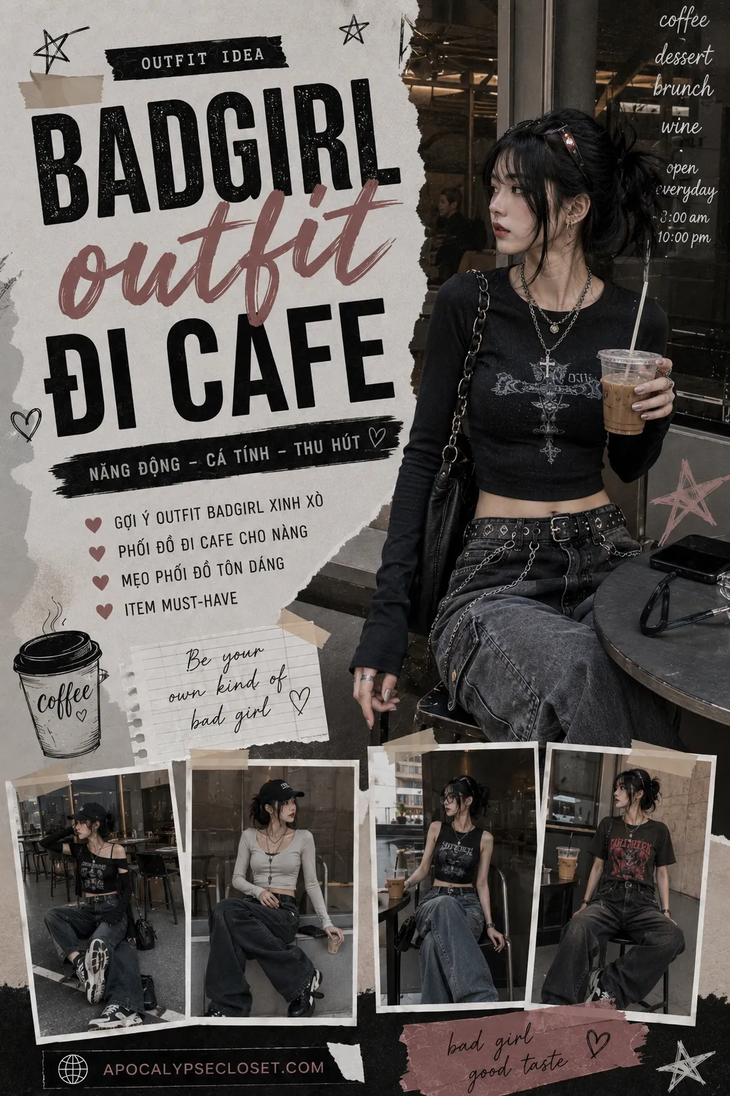 Badgirl Outfit Đi Cafe: 7 Công Thức Cá Tính