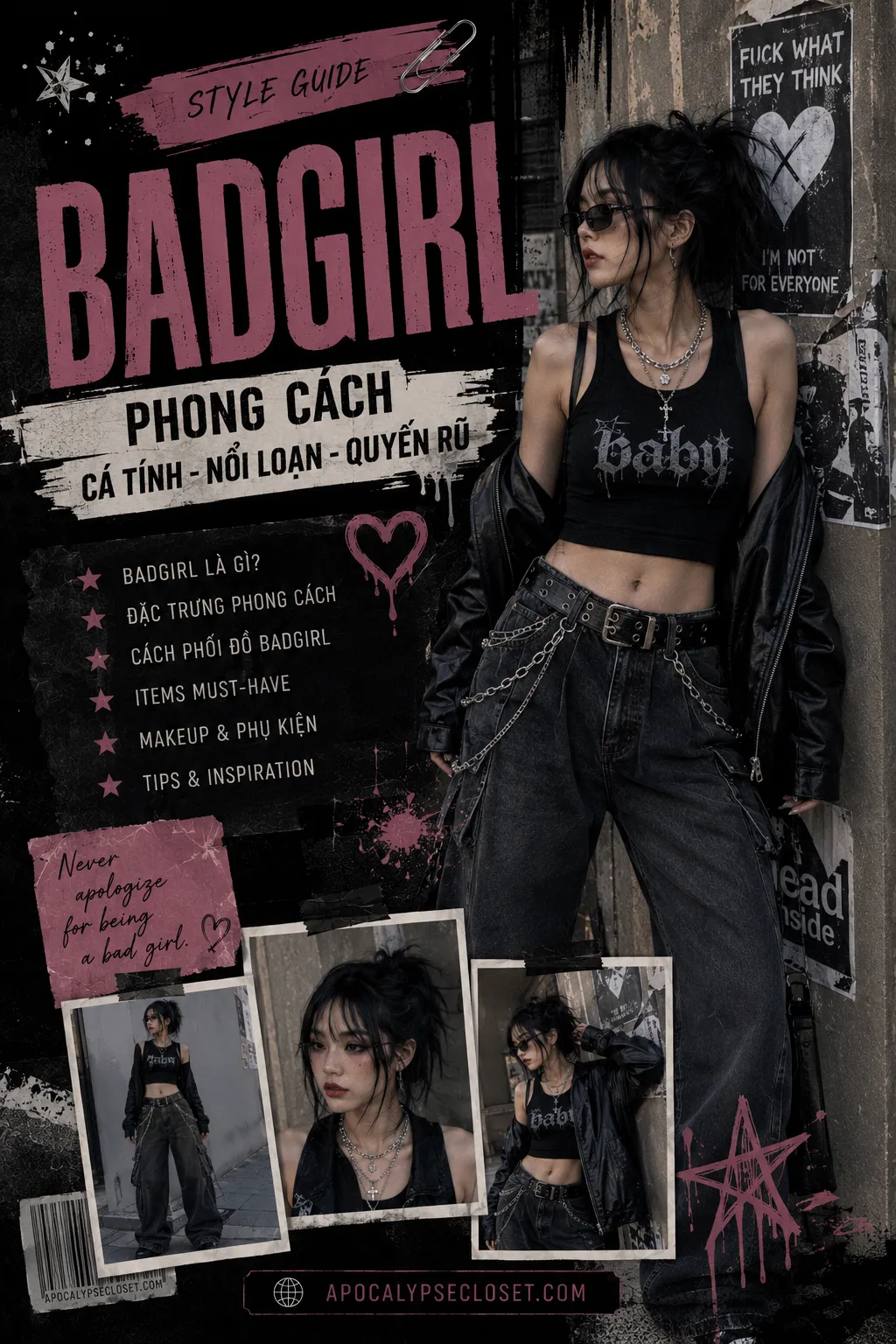 Badgirl Aesthetic Là Gì? Cách Phối Đồ Badgirl