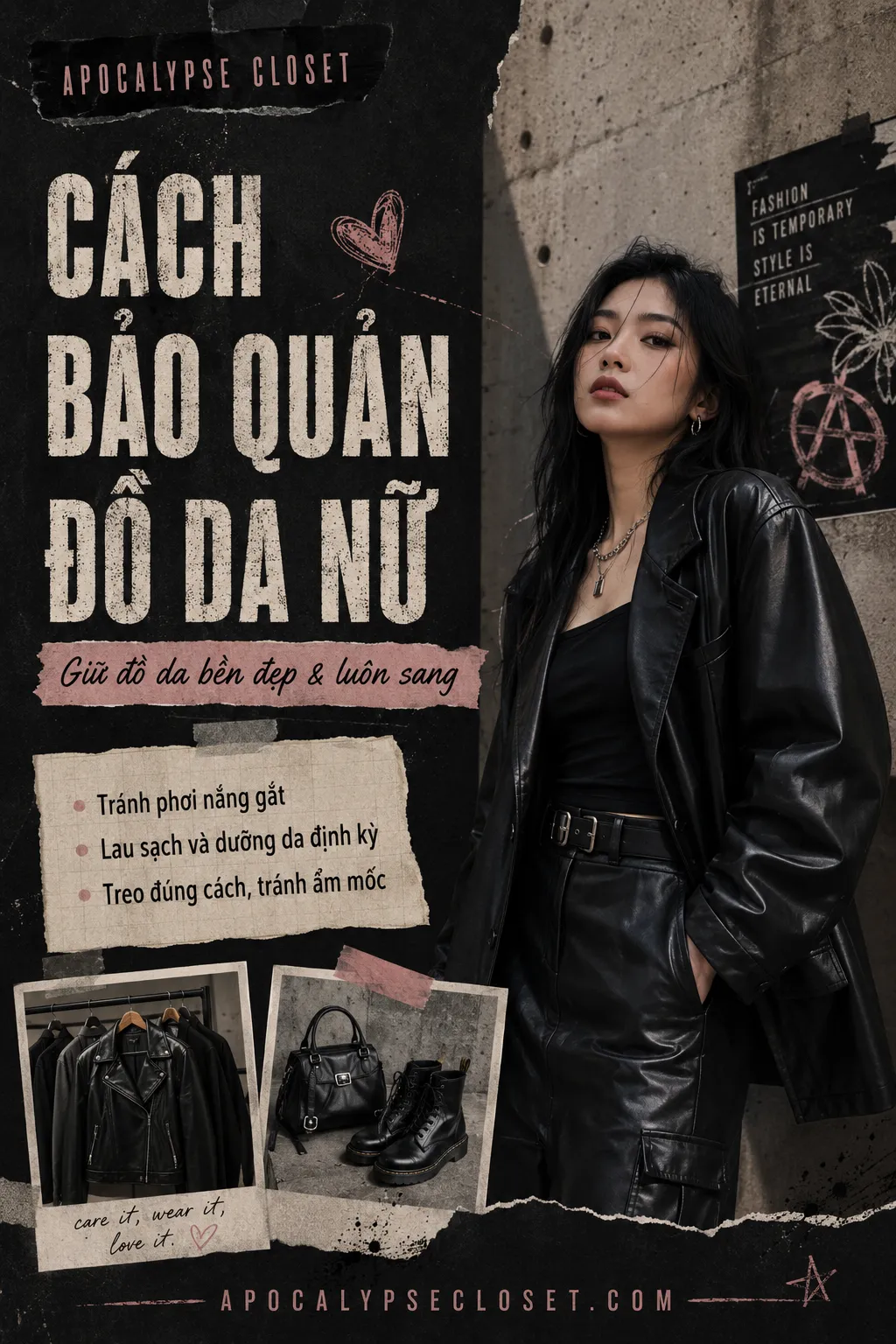 Cách Bảo Quản Đồ Da Nữ Không Nứt, Phai Màu