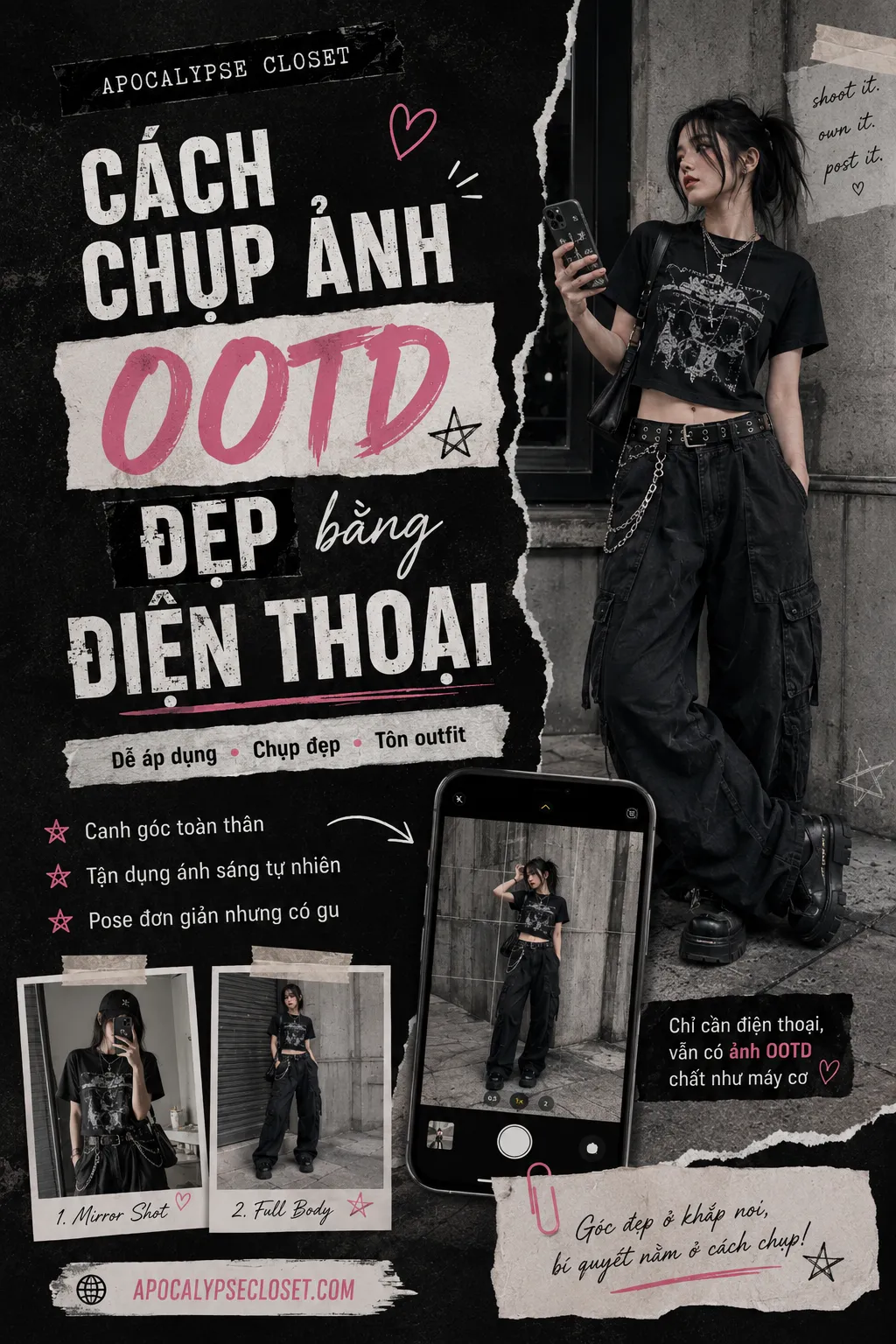 Cách Chụp Ảnh OOTD Đẹp Bằng Điện Thoại