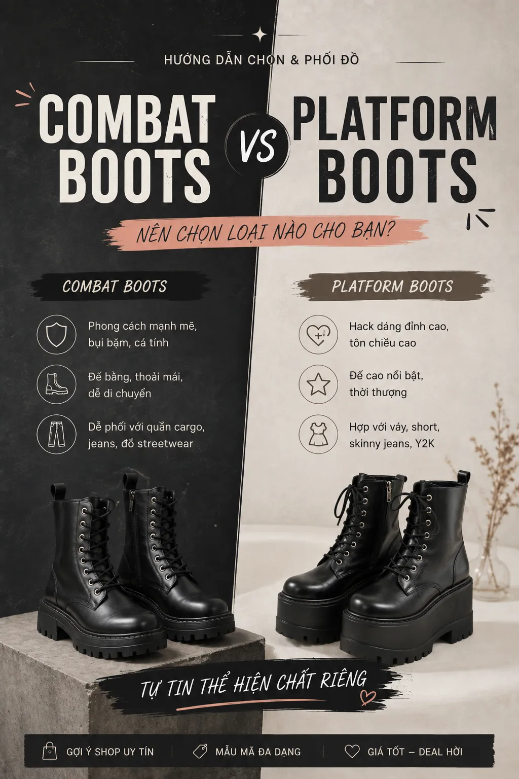Chọn boots đi concert