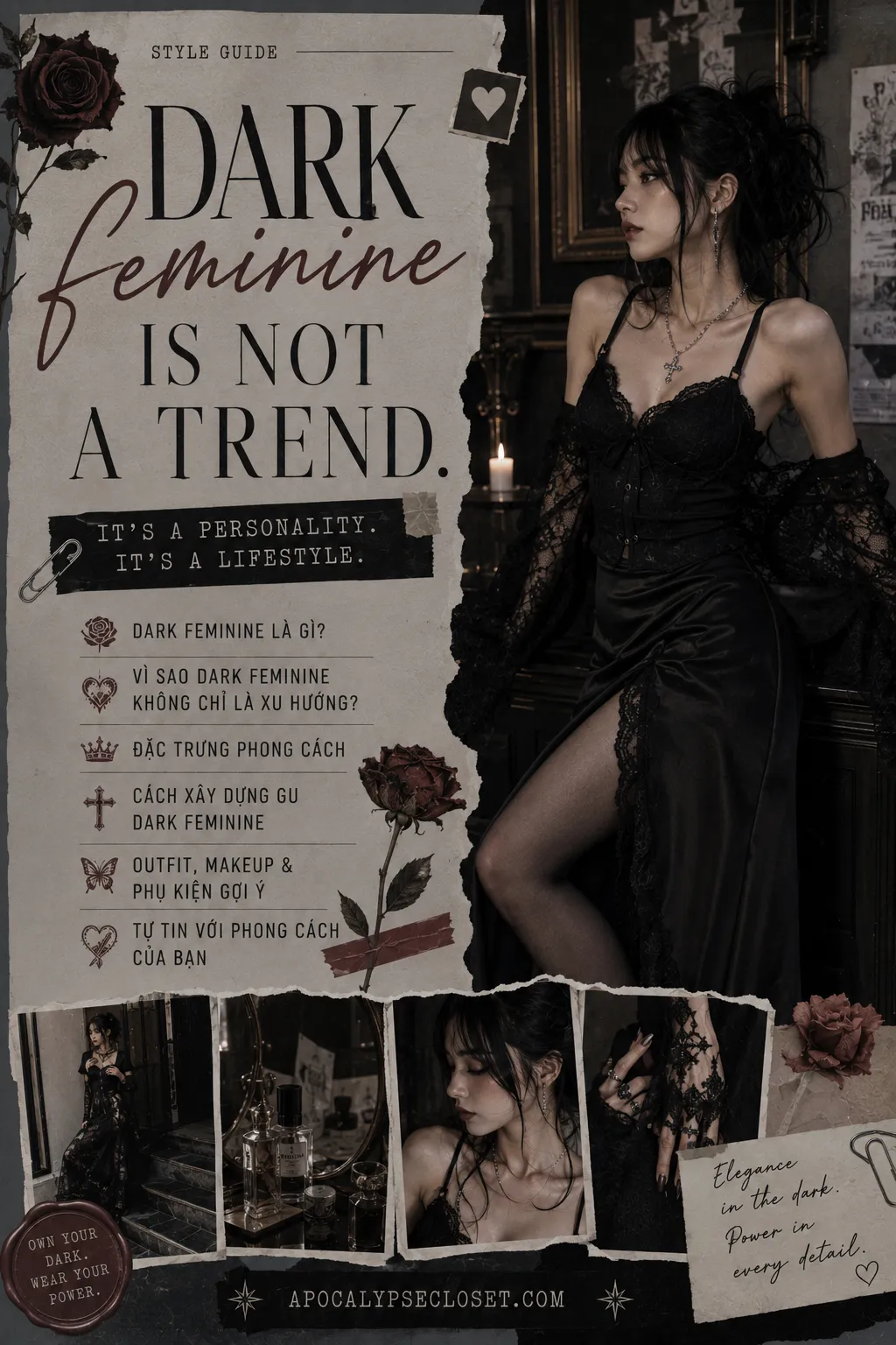 Dark Feminine Là Gì? Wardrobe & Styling — Apocalypse Closet