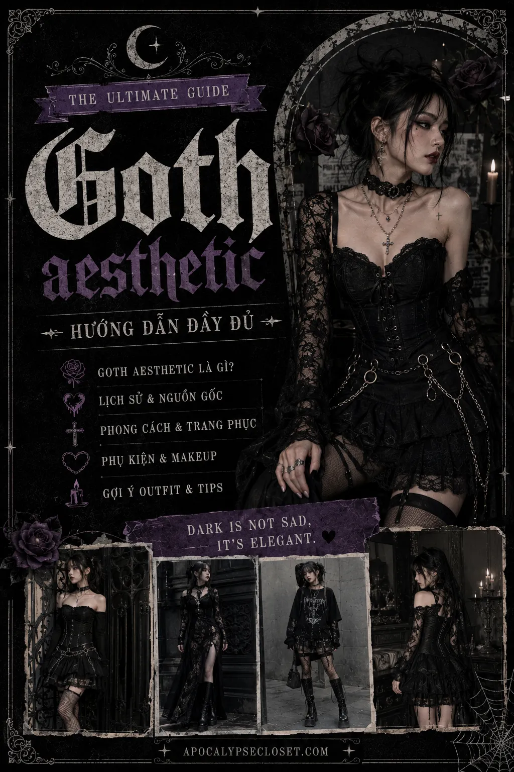 Goth Aesthetic Là Gì: Hướng Dẫn Đầy Đủ — Apocalypse Closet
