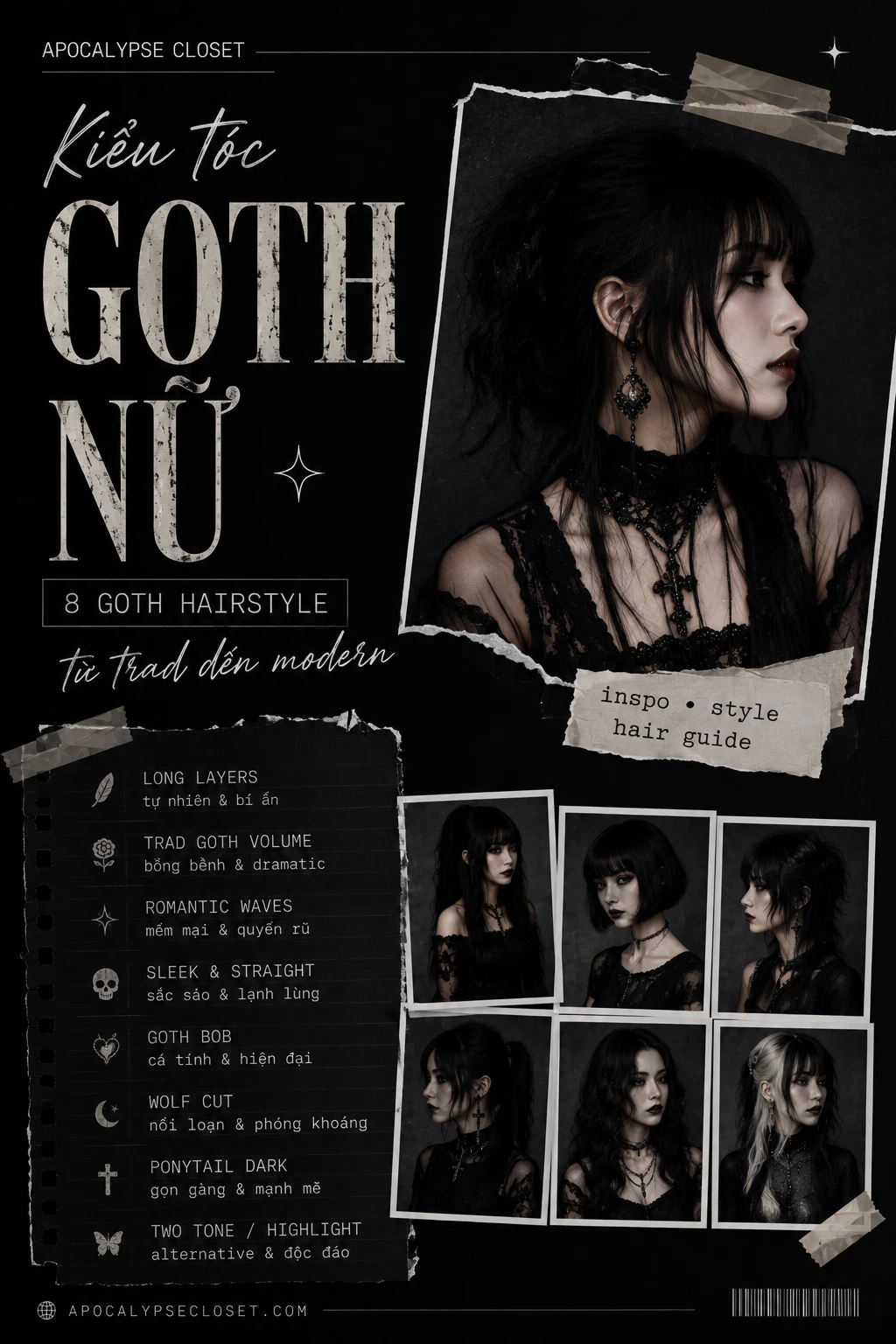 Kiểu tóc Goth nữ từ trad goth romantic goth đến modern goth — Apocalypse Closet