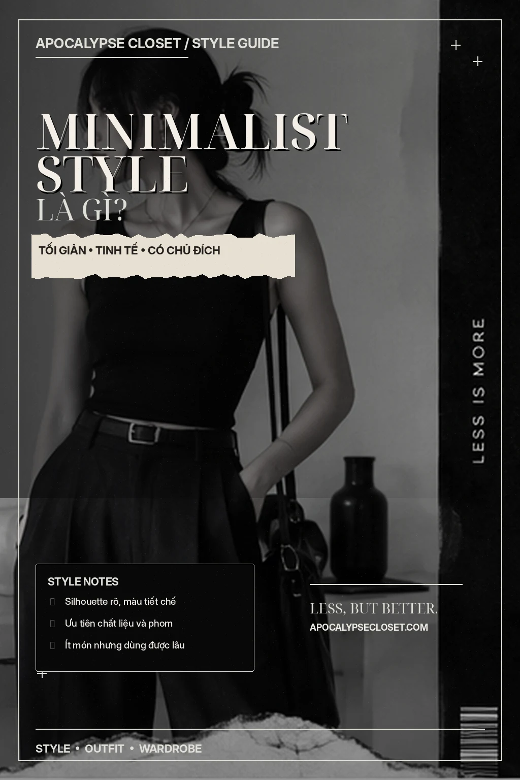 Minimalist Style Là Gì? Phối Đồ Tối Giản Mà Không Nhạt — ảnh bìa Apocalypse Closet