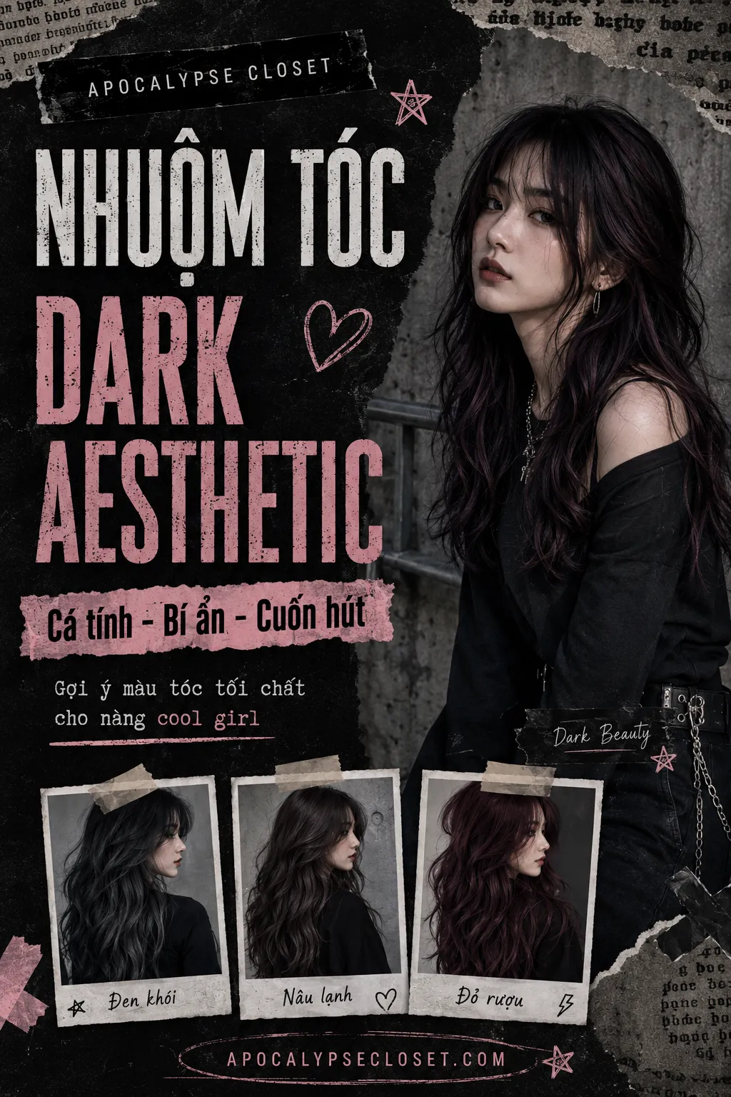 Nhuộm Tóc Dark Aesthetic: Chọn Và Giữ Màu