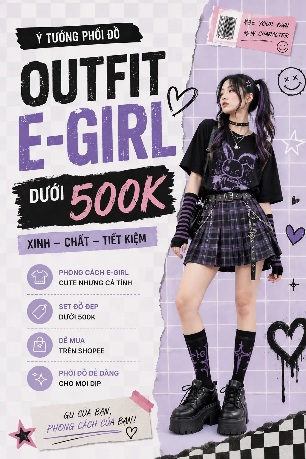 Outfit E-Girl giá thấp