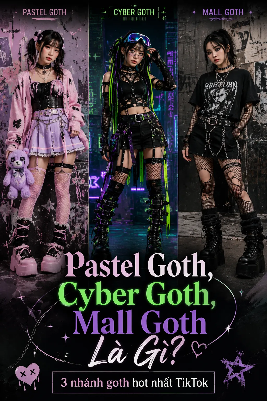 Pastel Goth, Cyber Goth Và Mall Goth Là Gì?