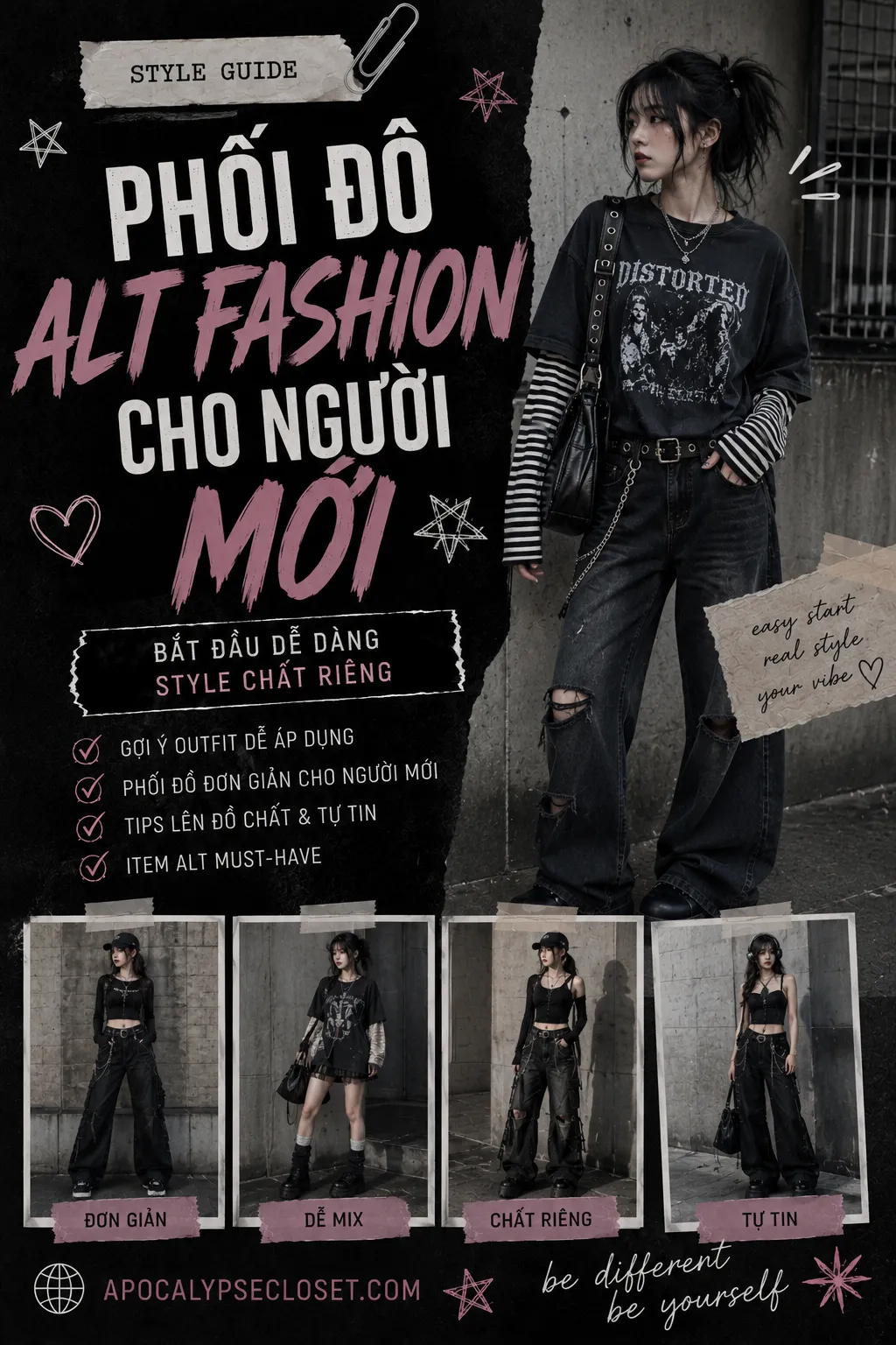 Phối Đồ Alt Fashion Cho Người Mới: 5 Bước Bắt Đầu