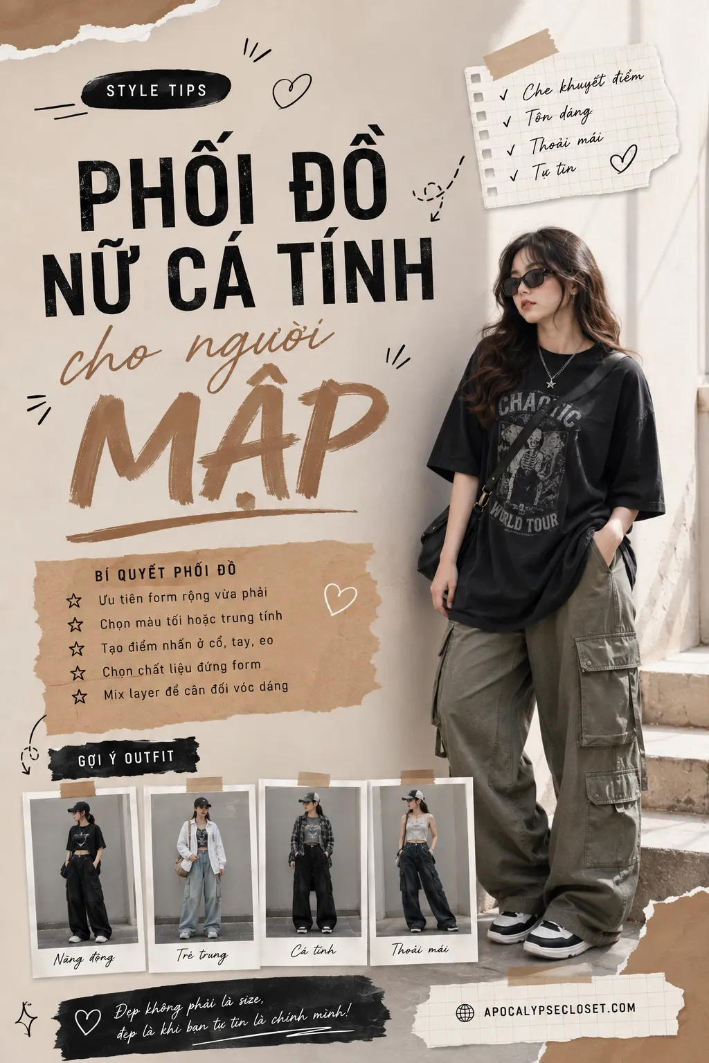 Phối Đồ Nữ Cá Tính Cho Người Mập: Tạo Tỷ Lệ Thay Vì Che Giấu Cơ Thể — ảnh bìa Apocalypse Closet