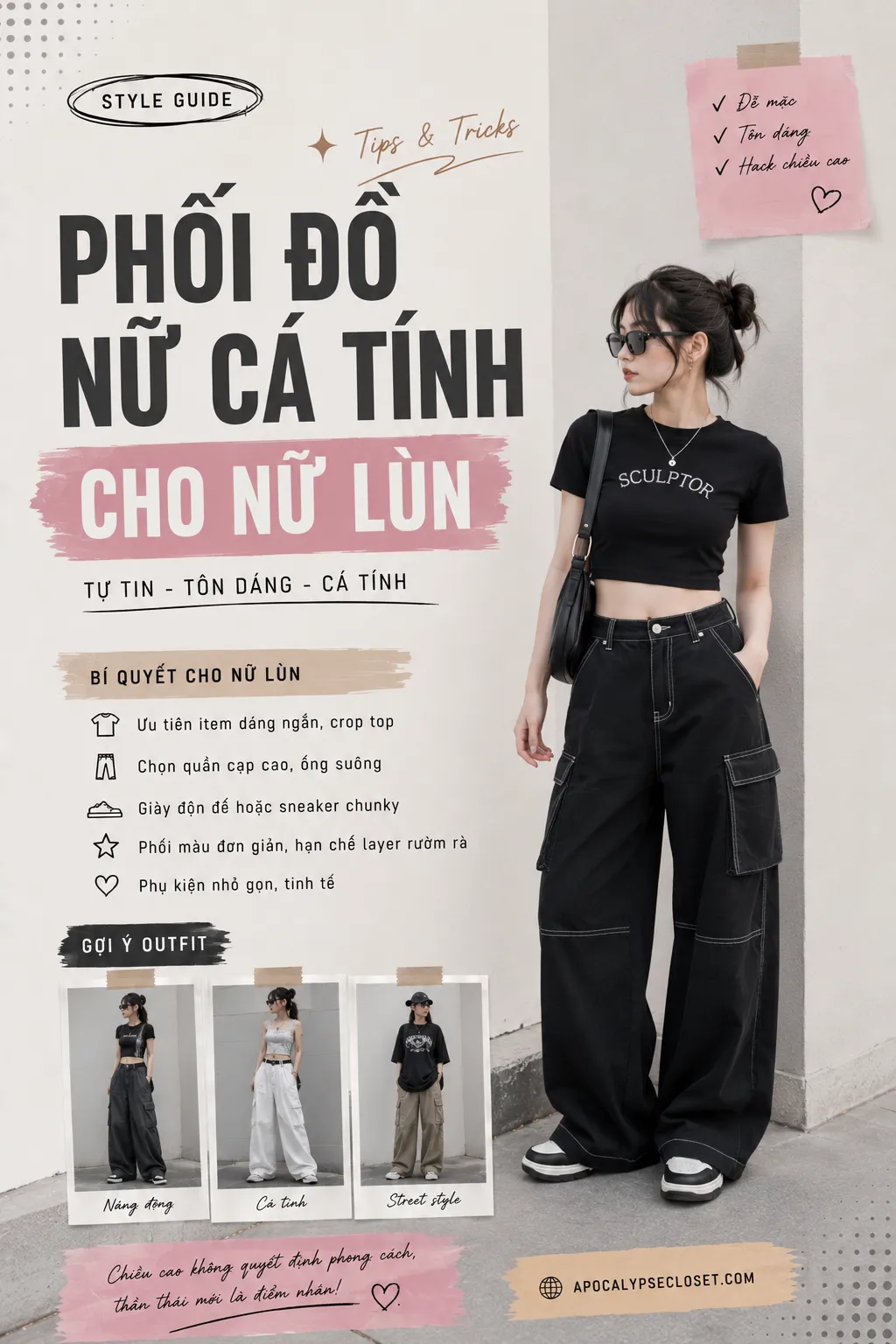 Phối Đồ Nữ Cá Tính Cho Nữ Lùn: Tối Ưu Tỷ Lệ, Không Tự Giới Hạn Style