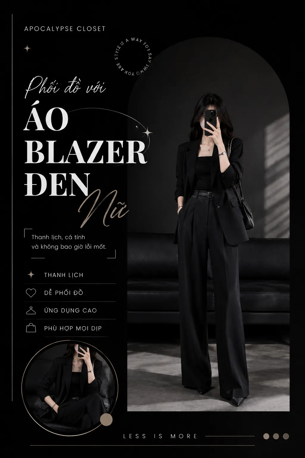 Áo Blazer Đen Nữ Phối Với Gì? 4 Silhouette Không Bị Quá Công Sở