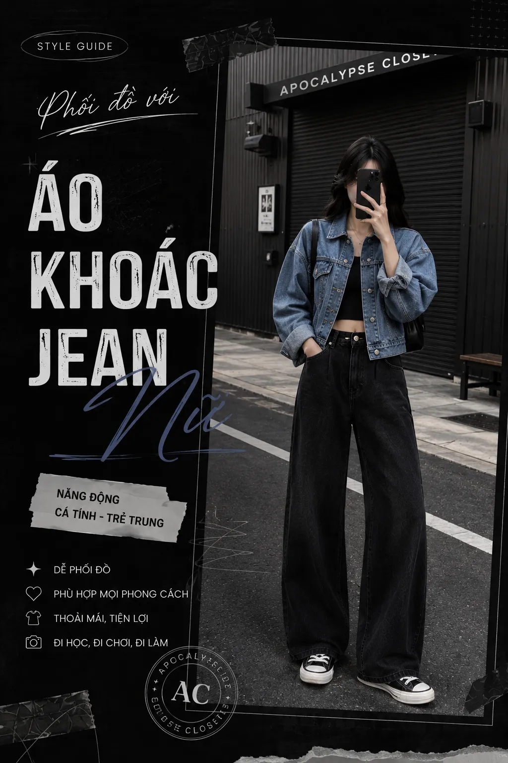 Áo Khoác Jean Nữ Phối Với Gì? Chọn Wash, Form Và Double Denim