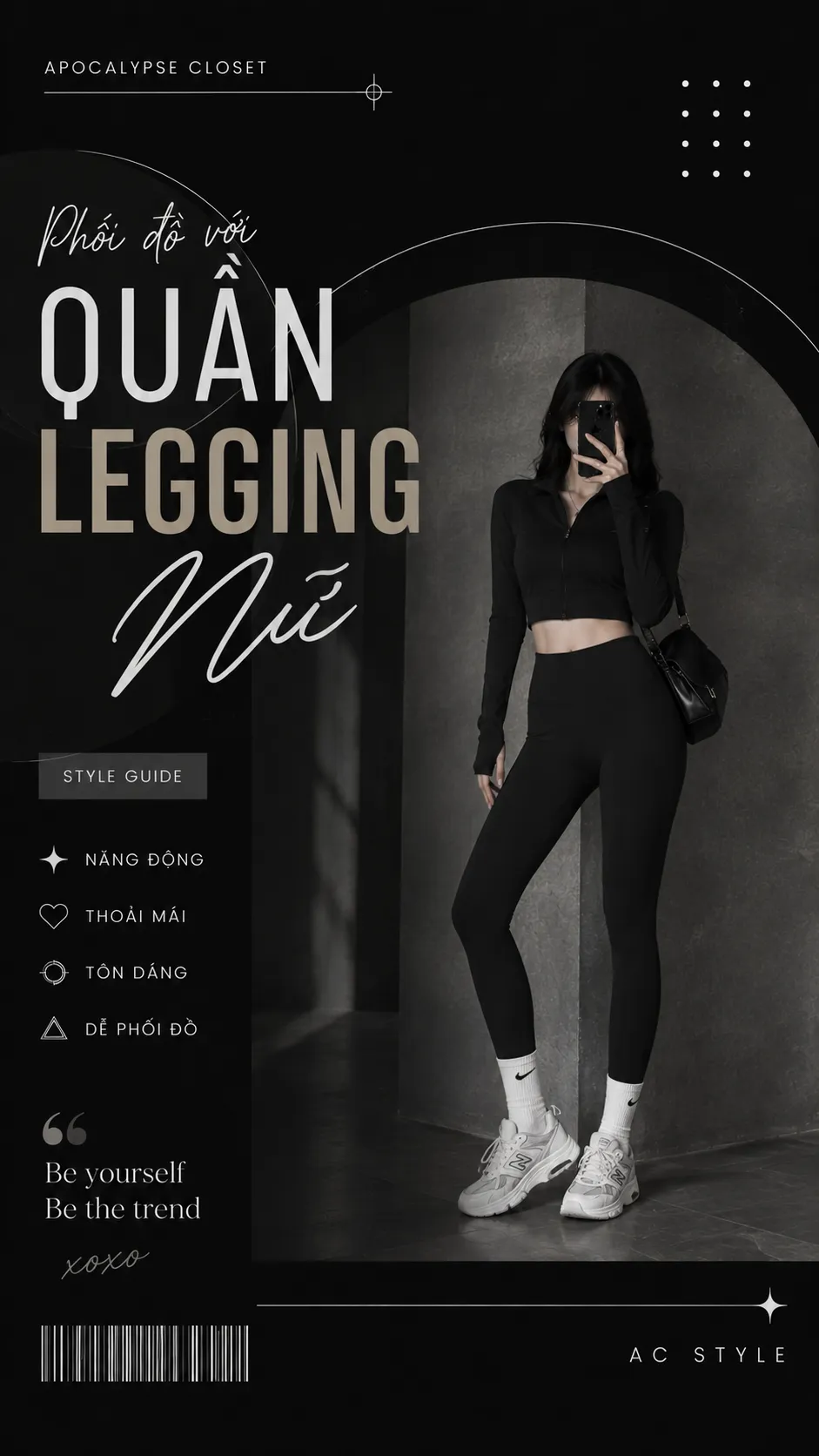 Quần Legging Phối Với Áo Gì? Cân Tỷ Lệ Để Không Thành Đồ Tập