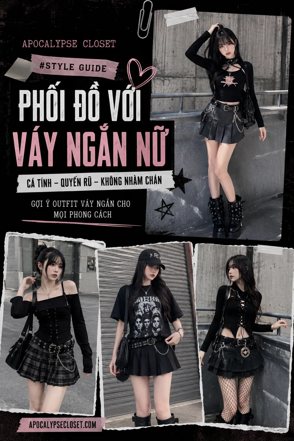 Phối Đồ Với Váy Ngắn Nữ Theo Alt Fashion