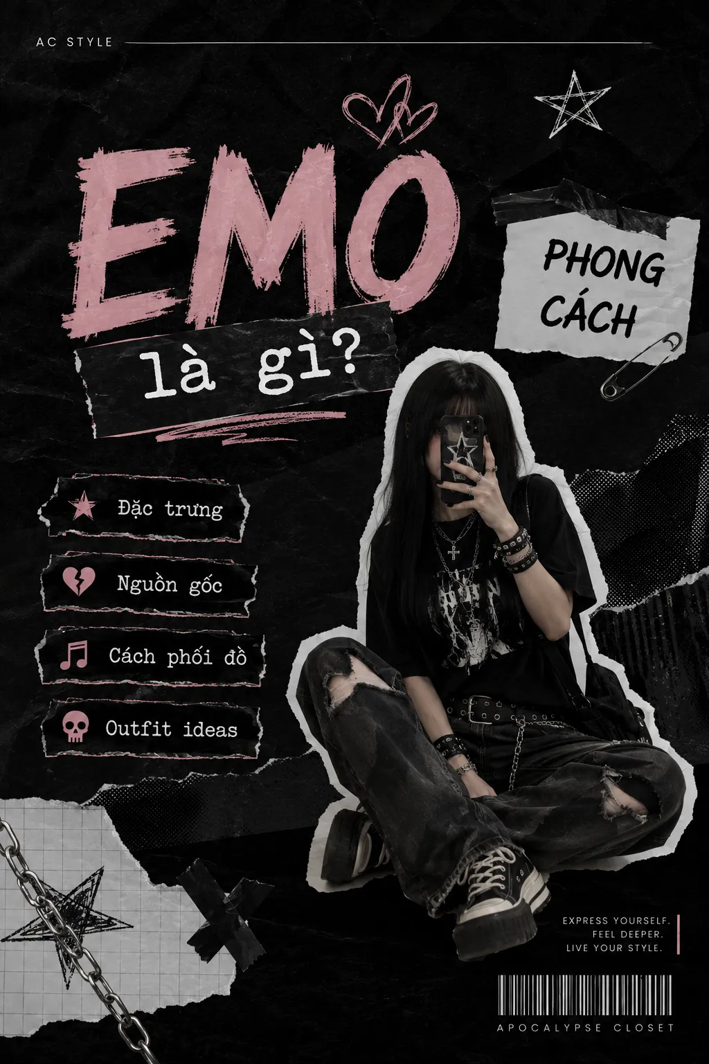 Phong Cách Emo Là Gì? Dấu Hiệu Nhận Biết Và Khác Scene, E-Girl, Grunge