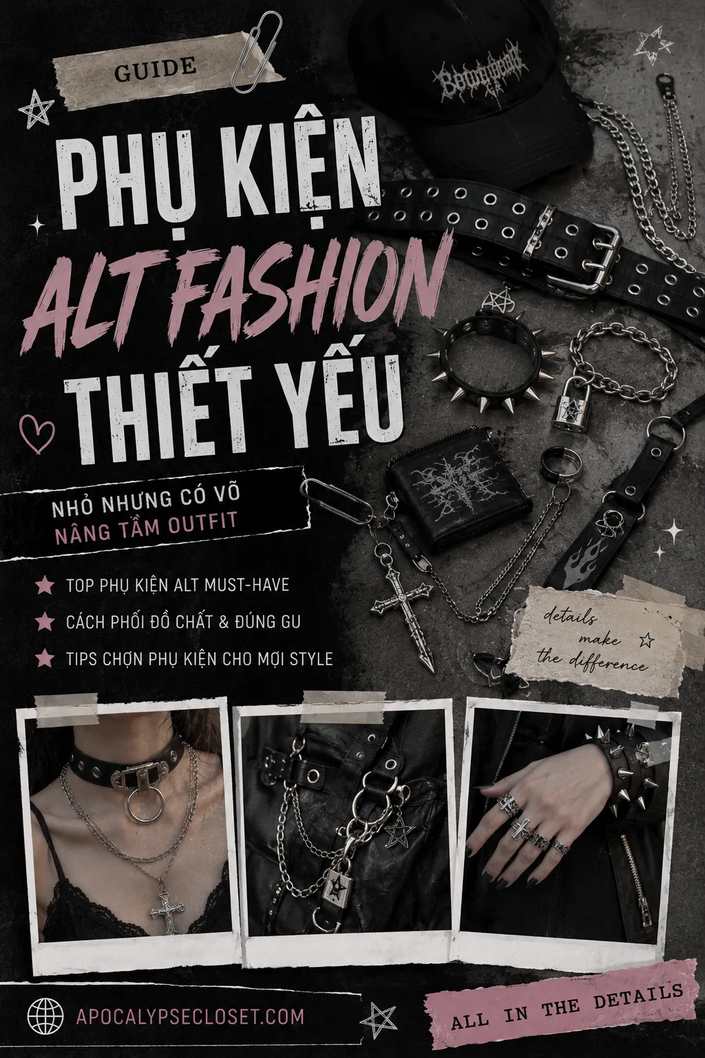Phụ Kiện Alt Fashion Thiết Yếu Cho Người Mới
