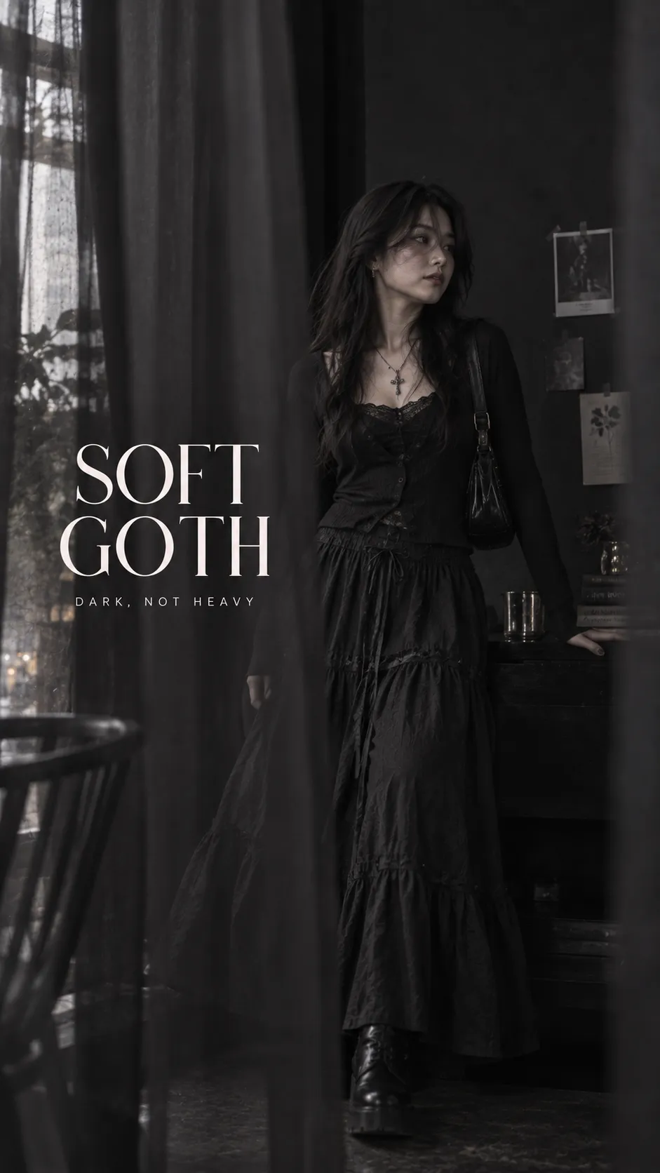Soft Goth Là Gì? Cách Phối Goth Mềm Hơn Mà Vẫn Giữ Dark Aesthetic