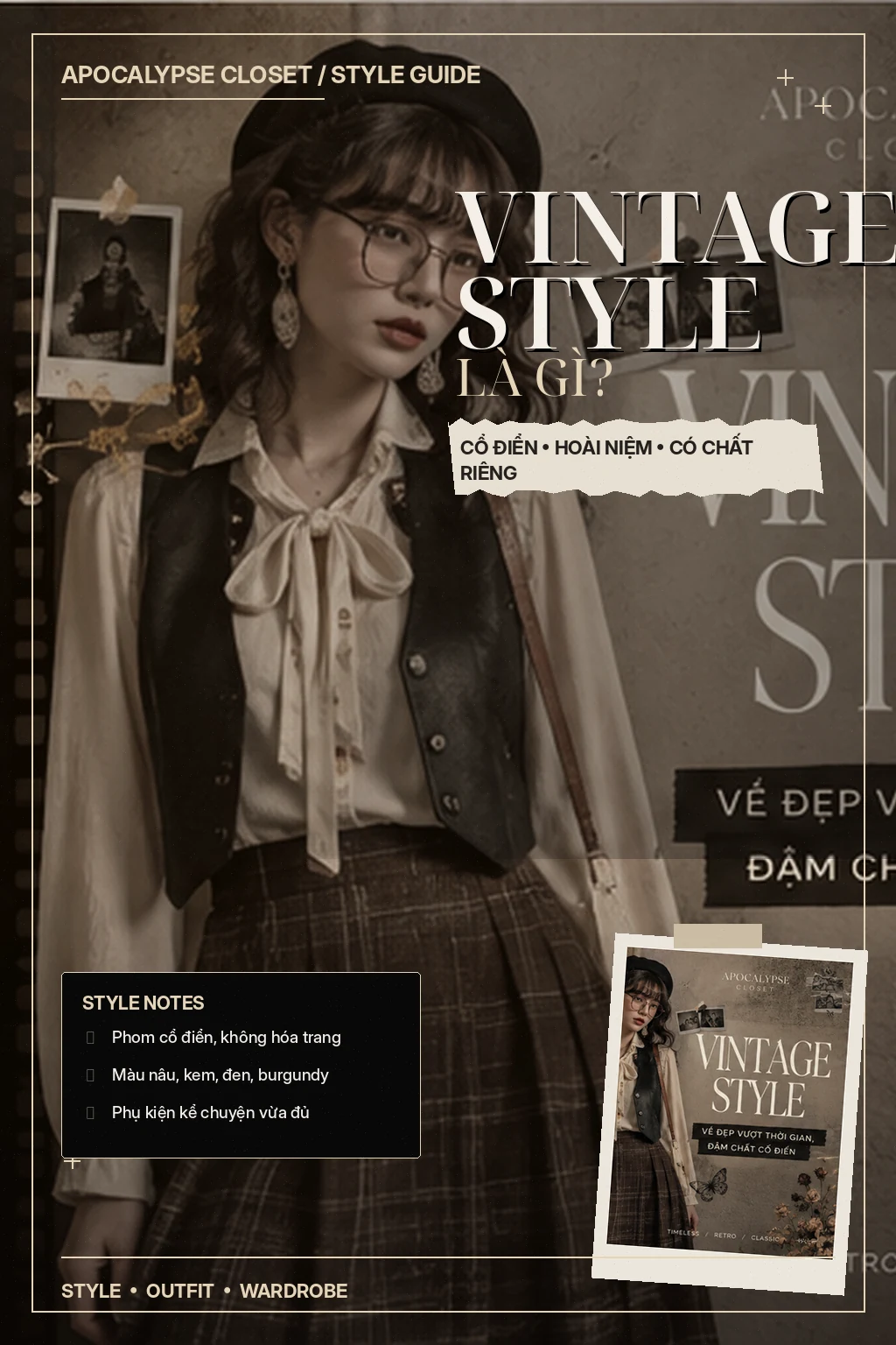 Vintage Style Là Gì? Phối Đồ Vintage Nữ Mà Không Thành Costume — ảnh bìa Apocalypse Closet
