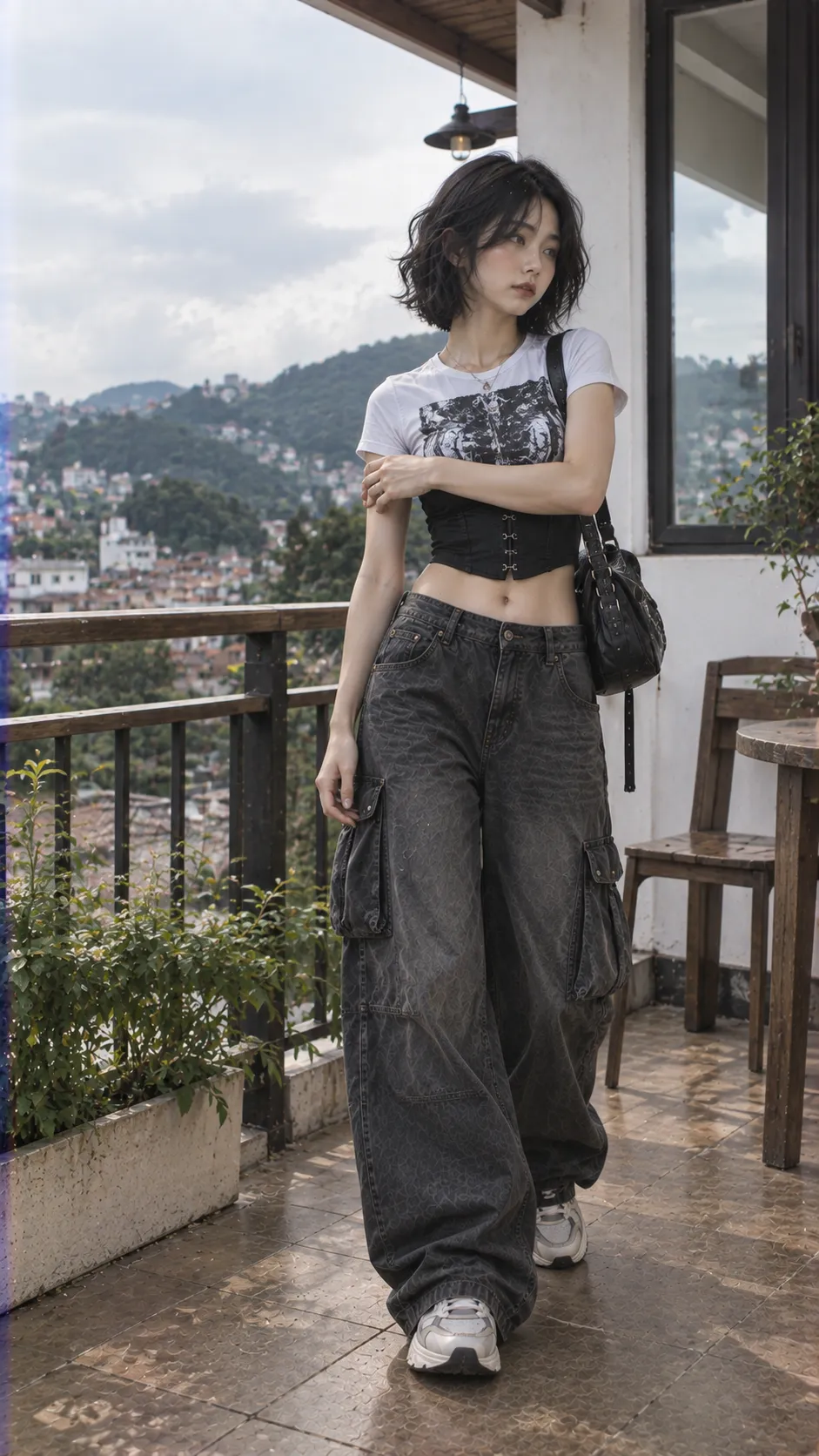 Baddie Streetwear với corset, baby tee, crop top, graphic tee theo Quần Baggy Phối Với Áo Gì? 10 Công Thức Cho Nữ Cá Tính