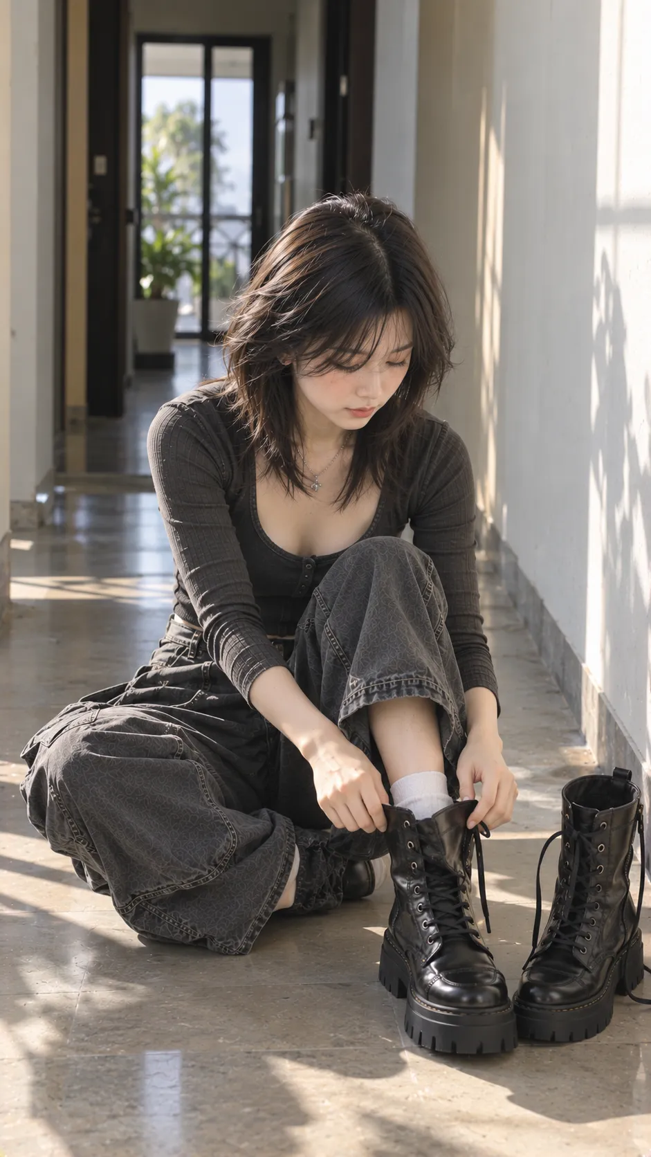 Nữ trẻ hong boots với lót tháo rời và tất sạch bên cạnh để ngăn mùi quay lại