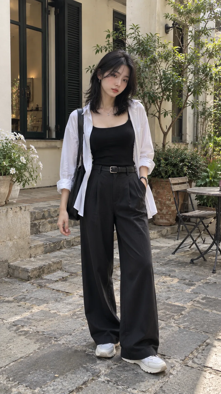 Capsule Wardrobe starter outfit với các item nền dễ phối, silhouette rõ và phụ kiện vừa đủ
