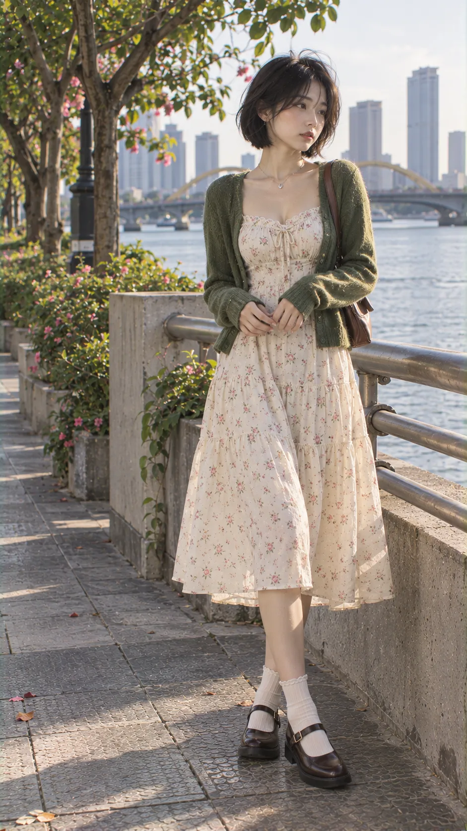 Cottagecore với Mary Jane, loafer, cardigan, váy midi theo Công Thức Không Cần Mặc Thành “Nàng Thơ Đồng Cỏ”