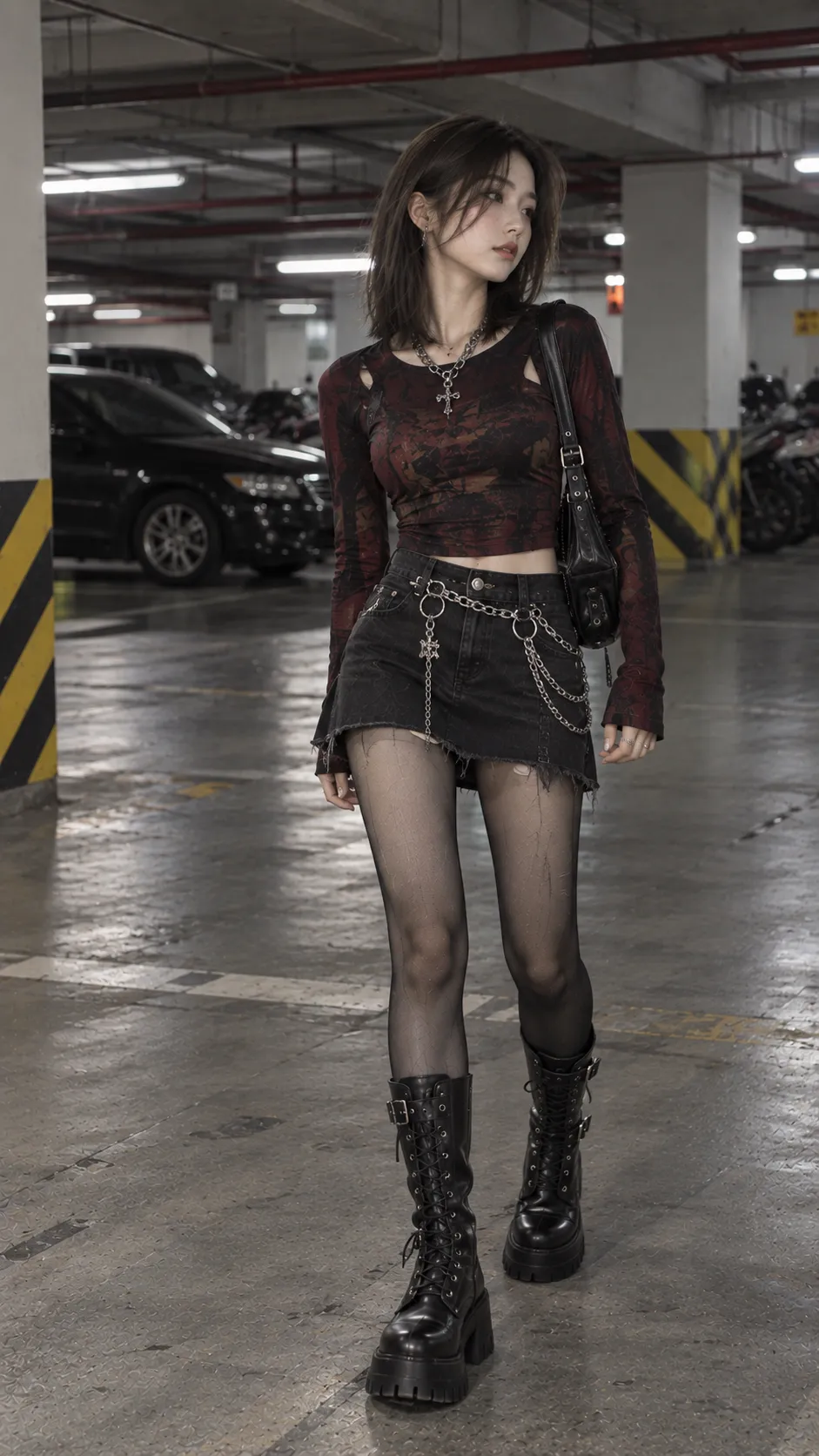 Dark Feminine với váy ngắn theo Phối Đồ Với Chân Váy Ngắn Cá Tính: Công Thức Alt Fashion Dễ Mặc