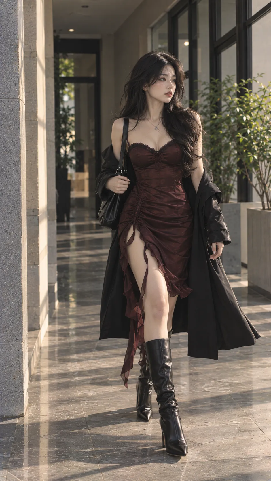 Femme Fatale Aesthetic đặc trưng với boots