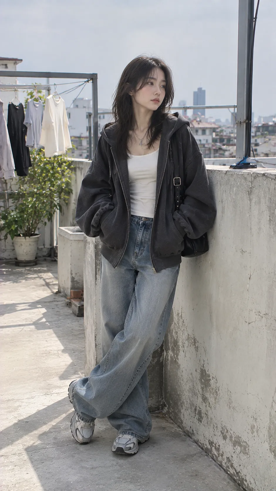 Oversize trong công thức Phối Đồ Oversize Không Bị Luộm Thuộm: 4 Route Tỷ Lệ, outfit đời thường dễ mặc tại Việt Nam