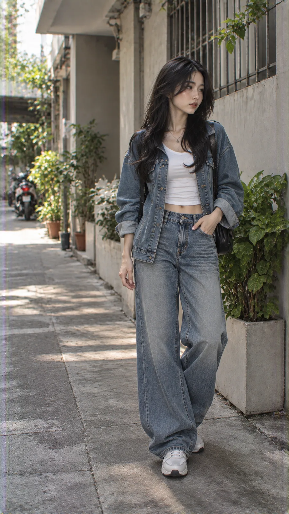 Áo Khoác Jean Nữ trong công thức Công Thức Phối Đồ Với Áo Khoác Jean Nữ Dễ Áp Dụng, outfit đời thường dễ mặc tại Việt Nam