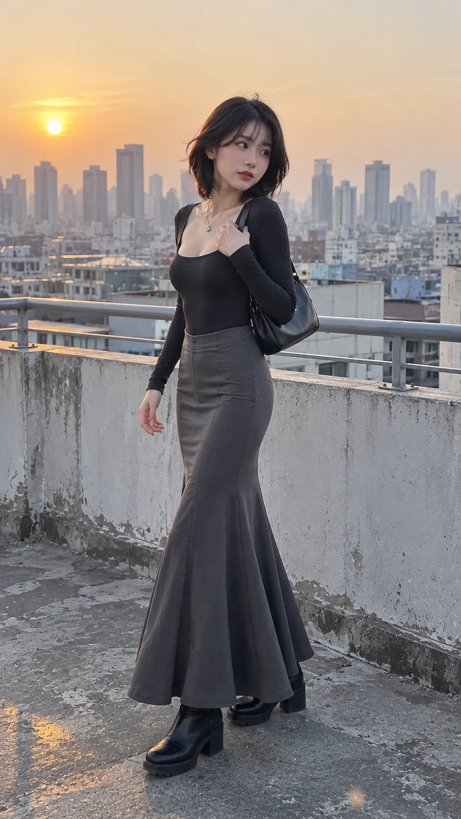 Chân Váy Đuôi Cá Phối Với Áo Gì với bodysuit