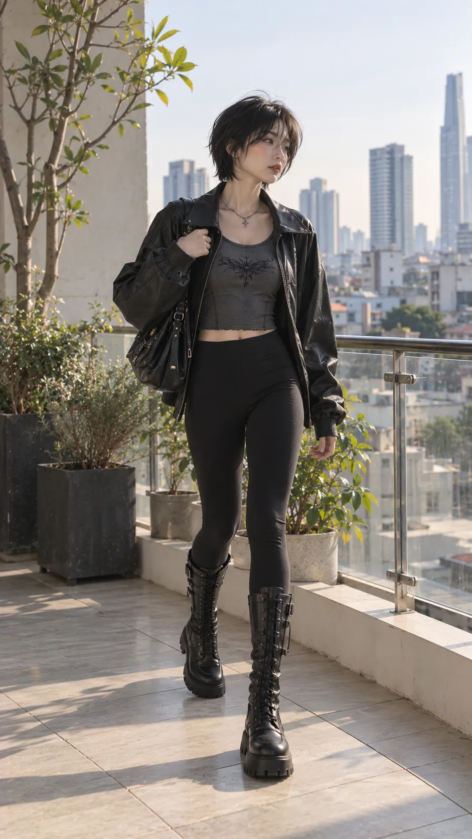 Quần Legging Phối Với Áo Gì với combat boots, boots cao, boots, Mary Jane